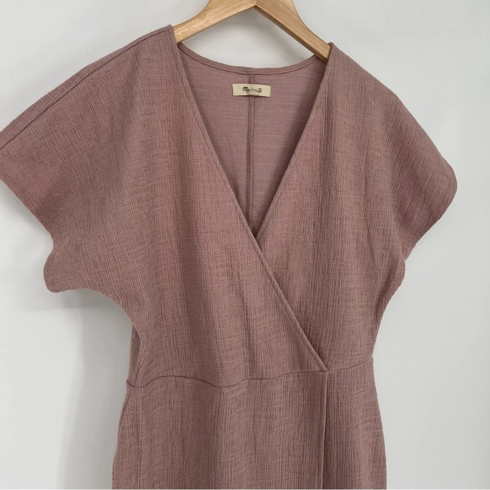 Madewell Cross‎ Front Flutter Sleeve Minidress in Pink